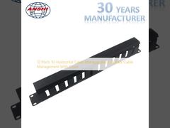 12 ports 1U Gestionnaire de câbles horizontaux Noir 19 Gestion de câbles à support avec couvercle