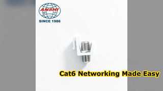 Installation facile et sans outil de la prise Keystone Cat6