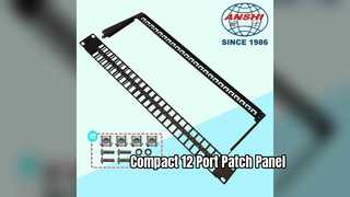 Solution réseau compacte avec panneau de brassage 12 ports 10 pouces