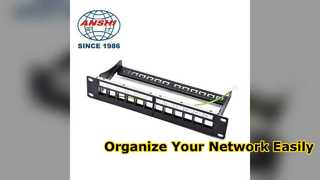 Solution réseau compacte avec panneau de brassage Cat6 à 12 ports