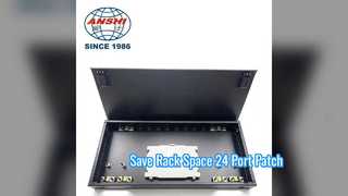 Solution réseau de panneau de brassage à montage en rack 24 ports 0 5U