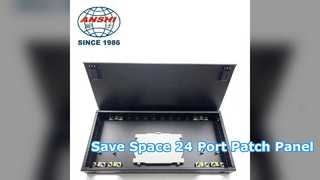 Solution d'économie d'espace pour panneau de brassage à montage en rack 24 ports 0 5U