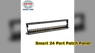 Panneau de brassage intelligent CAT6 à 24 ports avec indicateurs LED