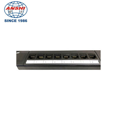 8 Port Unloaded Modular Patch Panel with CAT6A Compatibility for RJ45 Connections