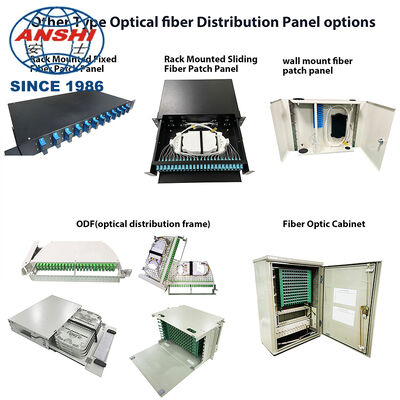 19 Inch 1U Rack‑Mount Sliding ODF Fiber Optic Distribution Frame, Optical Fiber Patch Panel with LC Adapter for Data Center FTTX