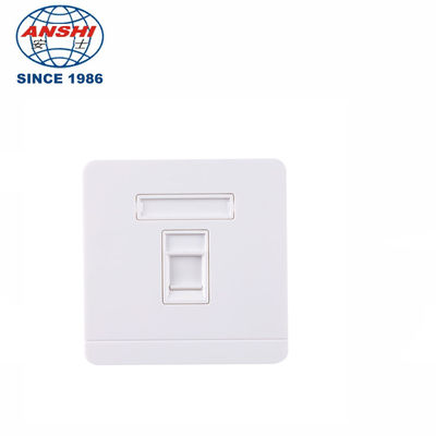 Plaque frontale ANSHI RJ45 86x86mm, trou simple, double trou, pour télécommunications