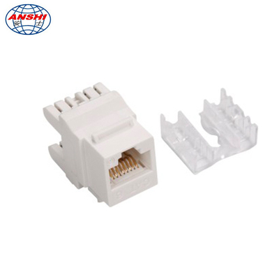 RJ45 180 degrés CAT6 CAT6A UTP Jack clé avec broches en bronze phosphorées plaquées en or