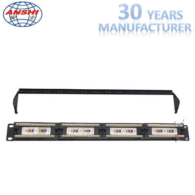 PANNEAU DE CONNEXION 24 PORTS MONTAGE EN RACK 19 POUCES CAT5E/CAT6/CAT6 UTP PANNEAU DE CONNEXION MONTAGE EN RACK