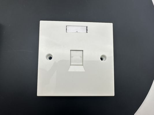 ANSHI British Style Flat 1 Port 2 Port Network Cable Faceplate RJ45 Frame 86*86MM