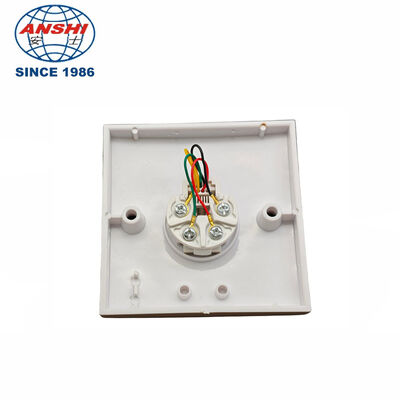 ANSHI British Style ABS Material Network Cable Faceplate with Dust Shutter for RJ45 Ethernet Wall Plate