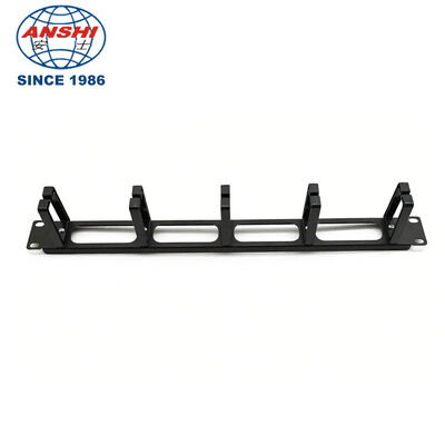 Gestionnaire de câbles horizontaux monté sur un support de 19 pouces avec 5 anneaux pour la gestion des câbles réseau