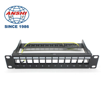 19 pouces 32 ports vides STP FTP écran RJ45 Panneau de patch CAT5E CAT6 Panneau de distribution réseau monté sur support