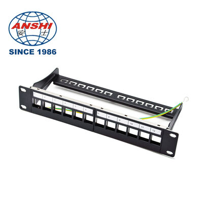 19 pouces 32 ports vides STP FTP écran RJ45 Panneau de patch CAT5E CAT6 Panneau de distribution réseau monté sur support