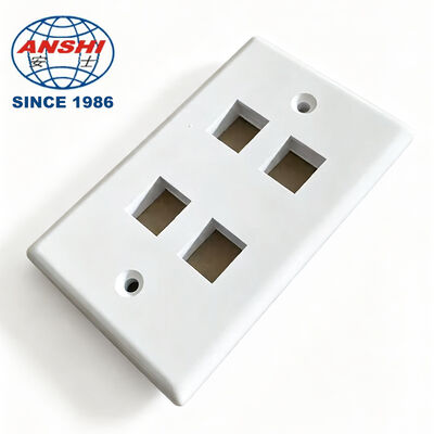 Plaque murale ANSHI 120 Type Standard US, produit de télécommunication 4 ports RJ45 RJ11