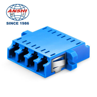 Alimentation d'usine 4 cœurs LC UPC/APC adaptateur fibre optique Quad coupleur monomode SM OM3 OM4 avec bride 0,2 IL