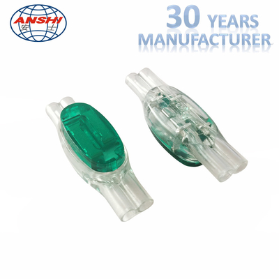 CONNECTEUR DE JONCTION POUR FIL 2 À 2 BROCHES 0.9-1.3MM, COULEUR VERT U1B, AVEC GRAISSE